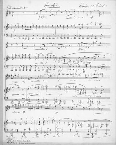 Opus 39 Two pieces for violoncello and piano No. 1 Devotion: score