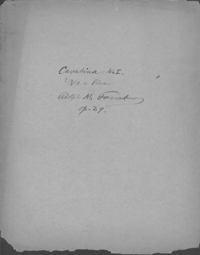 Opus Cavatina No. 1: score