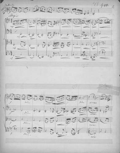 Opus 41 Second string quartet: score