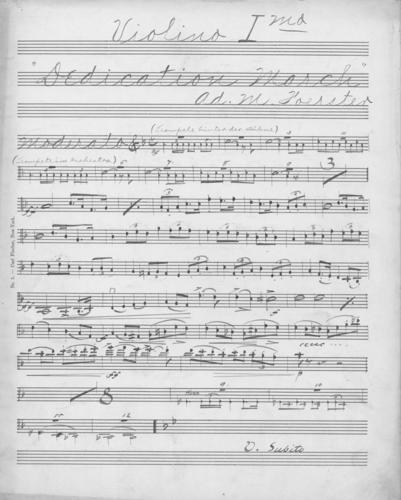 Opus 43 Dedication march: 1st violin