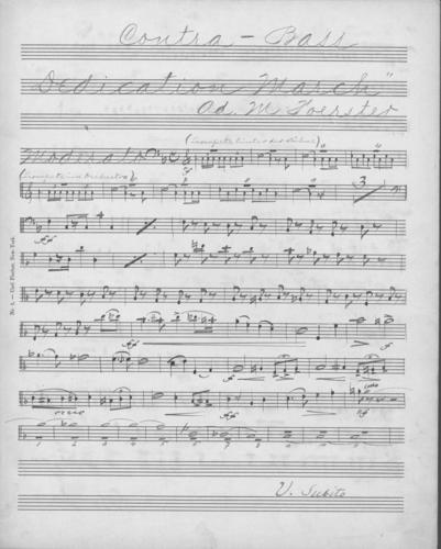 Opus 43 Dedication march: bass