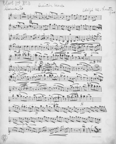 Opus 43 Dedication march: 1st clarinet