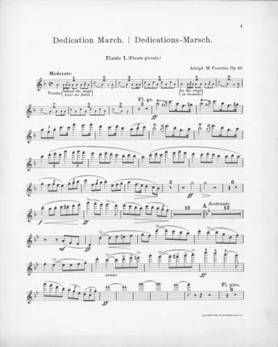 Opus 43 Dedication march: 1st flute