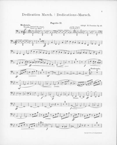 Opus 43 Dedication march: 2nd bassoon