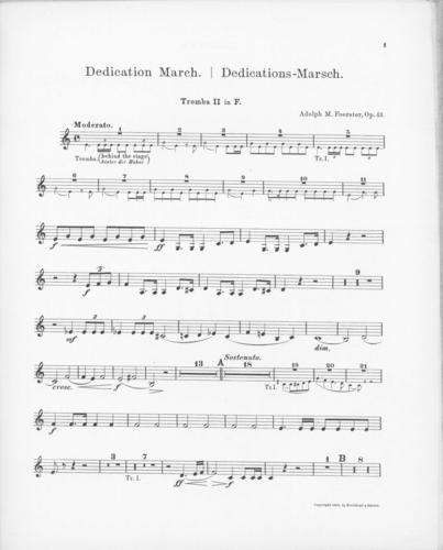 Opus 43 Dedication march: 2nd trumpet