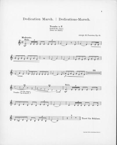 Opus 43 Dedication march: 3rd trumpet