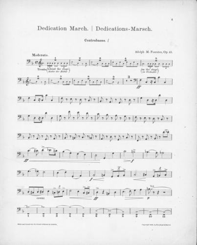 Opus 43 Dedication march: bass