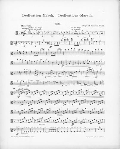 Opus 43 Dedication march: viola