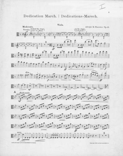 Opus 43 Dedication march: viola