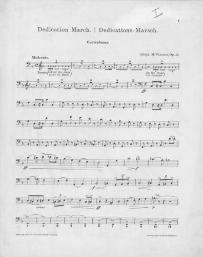 Opus 43 Dedication march: bass