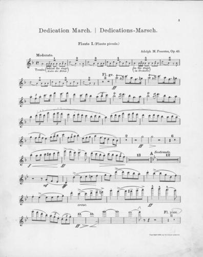 Opus 43 Dedication march: 1st flute