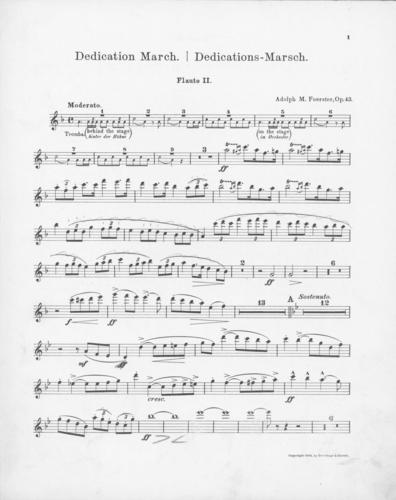 Opus 43 Dedication march: 2nd flute
