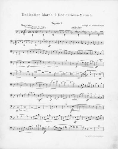 Opus 43 Dedication march: 1st bassoon