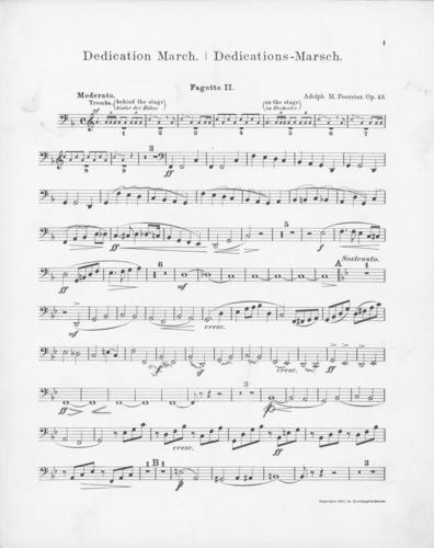 Opus 43 Dedication march: 2nd bassoon