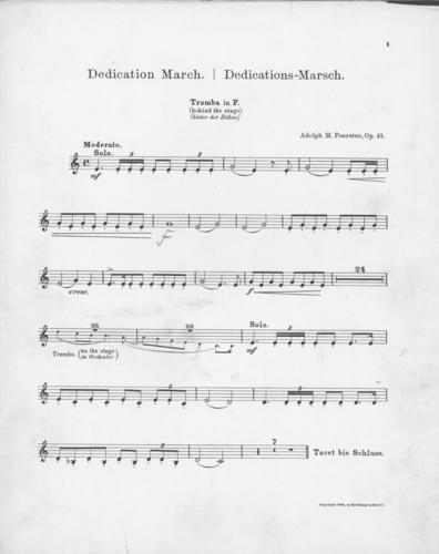 Opus 43 Dedication march: 3rd tromba
