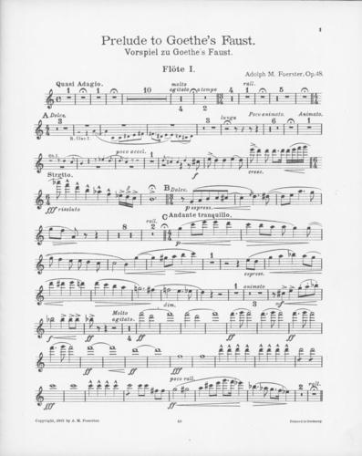 Opus 48 Prelude to Goethe's Faust: 1st flute