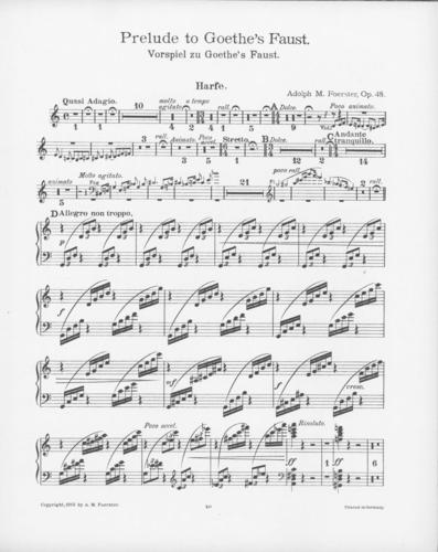 Opus 48 Prelude to Goethe's Faust: harp