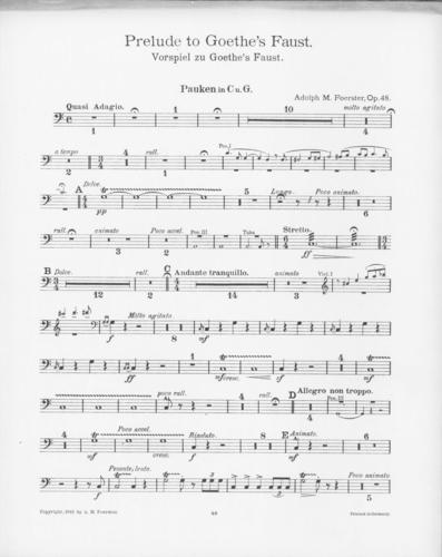 Opus 48 Prelude to Goethe's Faust: timpani