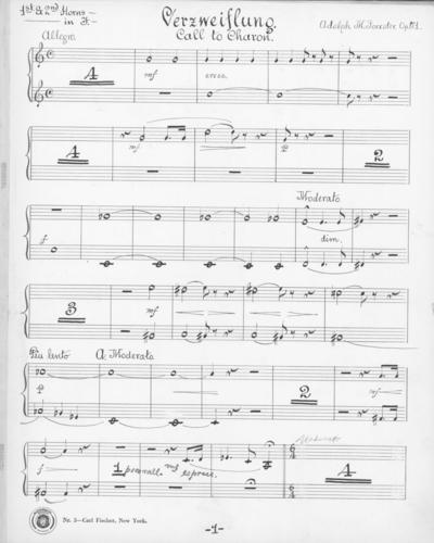 Opus 51 Verzweiflung: 1st and 2nd horn