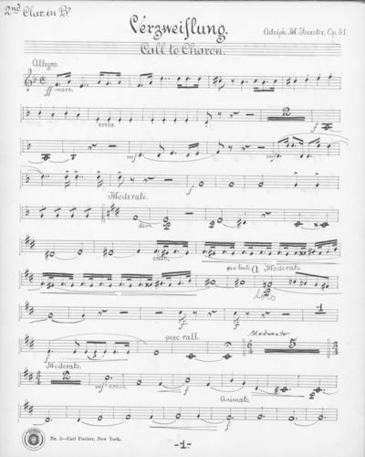 Opus 51 Verzweiflung: 2nd clarinet