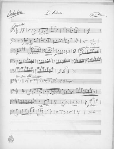 Opus 52 Concerto for violin and orchestra: bass