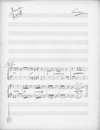 Opus 52 Concerto for violin and orchestra: 1st and 2nd clarinet