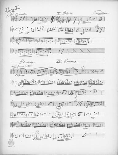 Opus 52 Concerto for violin and orchestra: 1st horn