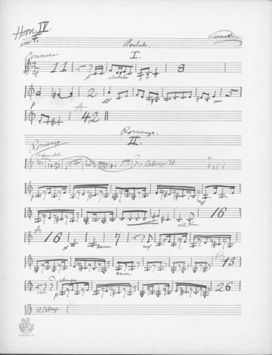 Opus 52 Concerto for violin and orchestra: 4th horn