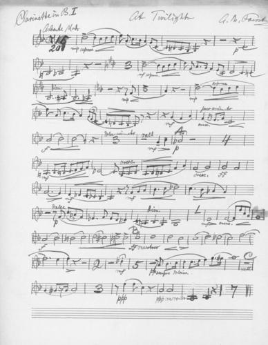 Opus 59 At twilight: 1st clarinet
