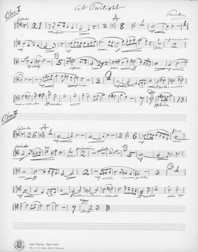 Opus 59 At twilight: 1st and 2nd oboe