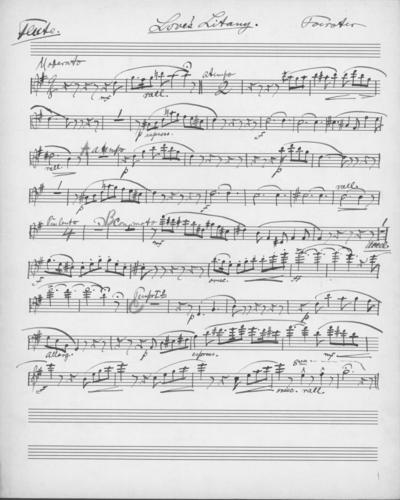 Opus 65 no. 3 Love's litany: flute