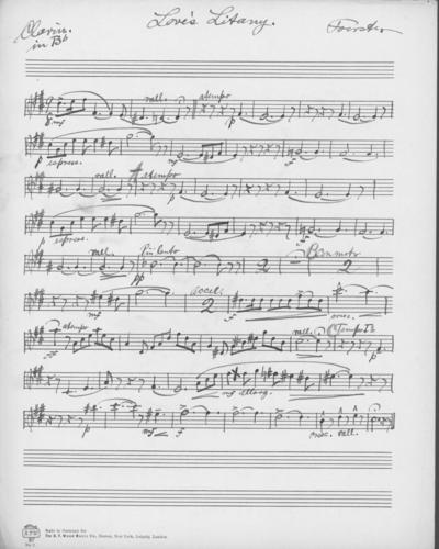 Opus 65 no. 3 Love's litany: clarinet