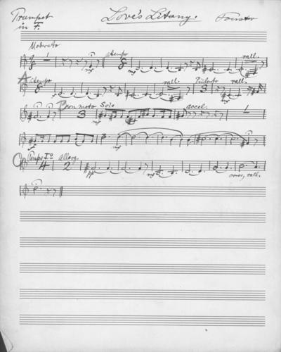 Opus 65 no. 3 Love's litany: trumpet