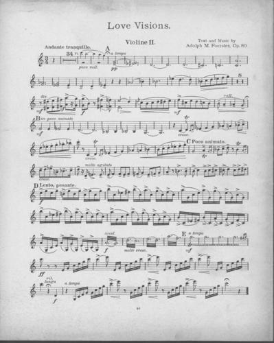 Opus 80 Love Visions: 2nd violin