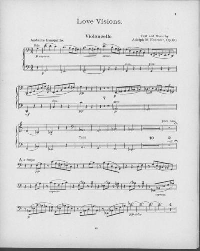 Opus 80 Love Visions: cello
