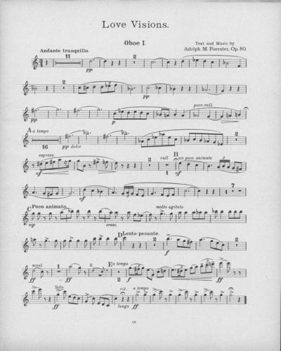 Opus 80 Love Visions: 1st oboe