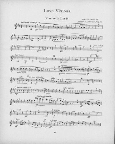 Opus 80 Love Visions: 1st clarinet