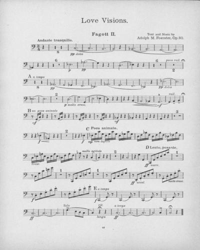 Opus 80 Love Visions: 2nd bassoon