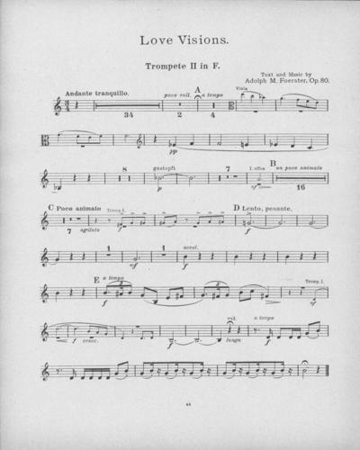 Opus 80 Love Visions: 2nd trumpet