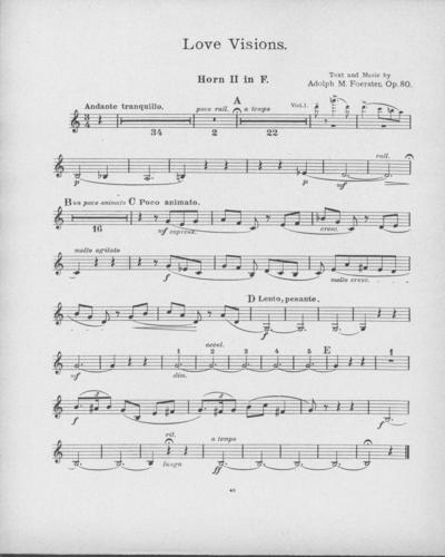 Opus 80 Love Visions: 2nd horn
