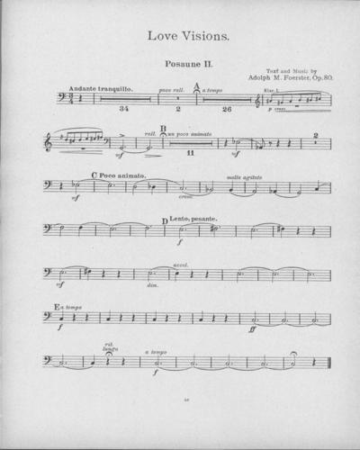 Opus 80 Love Visions: 2nd trombone