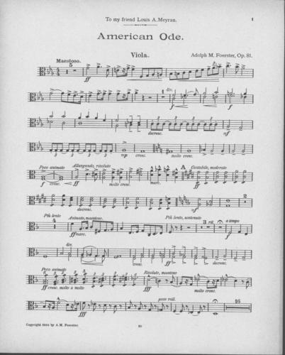 Opus 81 American ode: viola