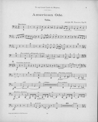 Opus 81 American ode: tuba
