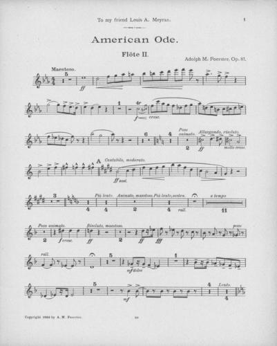Opus 81 American ode: 2nd flute