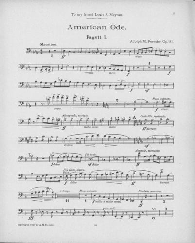 Opus 81 American ode: 1st bassoon
