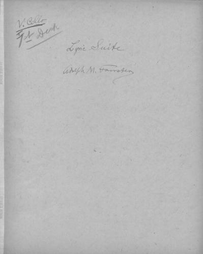 Opus 82 Lyric suite: cello