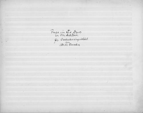 Fuge in Es Dur von J. S. Bach: Full Score