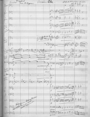 Foerster Orchestra MSS Scores Vol. 6: Opus 81 American ode