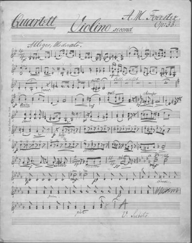 Quartet Op. 33: 2nd violin