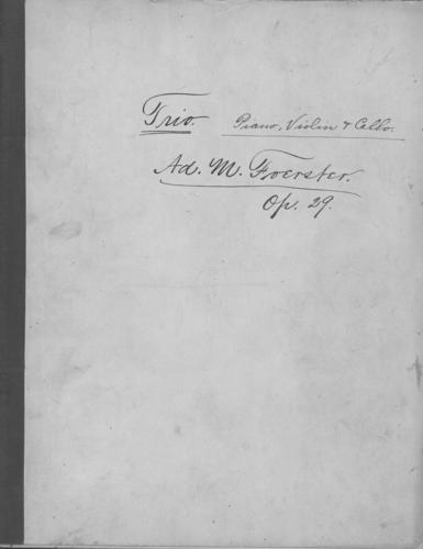 Opus 29 Trio for piano, violin and violoncello score